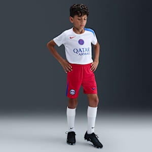 PSG 2025/26 Stadium Third Big Kids' Nike Dri-FIT Total 90 Soccer Replica Shorts