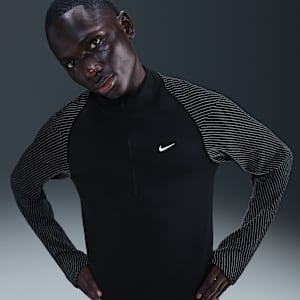 Haut de running à demi-zip et motifs réfléchissants Dri-FIT Nike pour homme