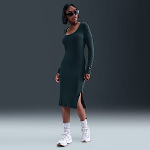 Nike Sportswear Chill Knit Women's Tight Long-Sleeve Midi Mini-Rib Dress