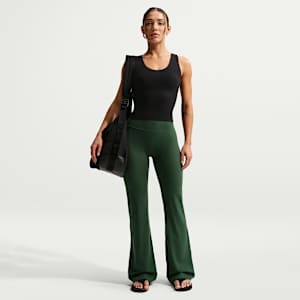 Legging évasé taille haute sans couture avant Nike Zenvy pour femme