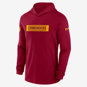 Playera de manga larga Nike Dri-FIT de la NFL con gorro para hombre Washington Commanders Sideline