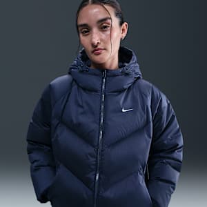 나이키 스포츠웨어 윈드푸퍼 여성 스톰 핏 루즈 후드 다운 패딩