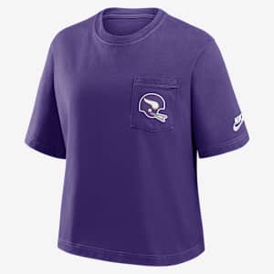 Minnesota Vikings Rewind Pocket Boxy Women's Nike NFL T-Shirt