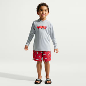 Playera de manga larga Dri-FIT con protección UV para niño talla pequeña Nike Swim Hydroguard Essential