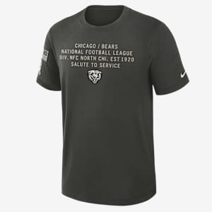 Chicago Bears Salute to Service Slub Men's Nike Dri-FIT NFL T-Shirt