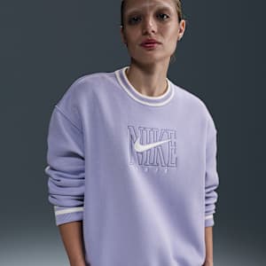 Sudadera de cuello redondo con gráfico oversized para mujer Nike Sportswear Phoenix Fleece