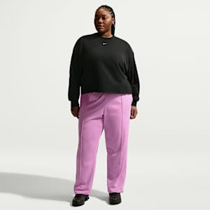 Pants de French Terry de tiro medio con dobladillo abierto para mujer (talla grande) Nike Sportswear Chill Terry
