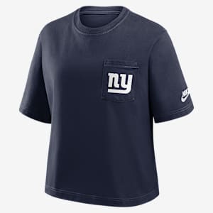 New York Giants Rewind Pocket Boxy Women's Nike NFL T-Shirt