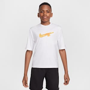 Playera de manga corta Dri-FIT para niño talla grande Nike Swim Hydroguard