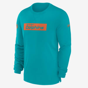 Miami Dolphins Sideline Player Team Issue Men’s Nike Dri-FIT Long-Sleeve Top