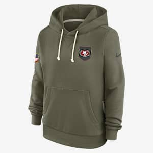 Sudadera con gorro sin cierre Nike Dri-FIT de la NFL para mujer San Francisco 49ers Salute to Service Sideline