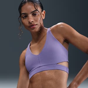 Bra deportivo de baja sujeción con almohadillas para mujer Nike Zenvy Rib
