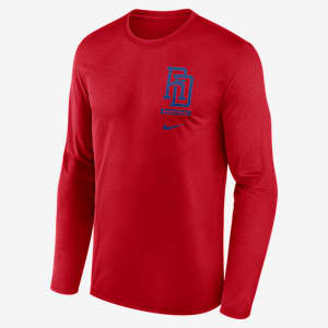 Dominican Republic National Baseball Team 2026 World Baseball Classic 2-Hit Legend Men's Nike Dri-FIT Long-Sleeve T-Shirt