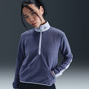 Parte superior de golf de medio cierre y manga larga para mujer Nike Therma-FIT Victory