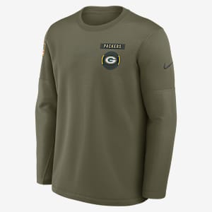 Green Bay Packers Salute to Service Sideline Triumphant Win Coach Men's Nike NFL Pullover Crew