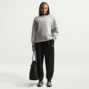 Pants con gráfico de tiro alto oversized para mujer Nike Sportswear Phoenix Fleece