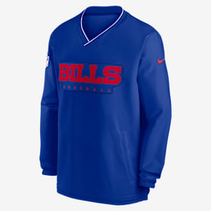Playera rompevientos de manga larga Nike de la NFL para hombre Buffalo Bills Sideline