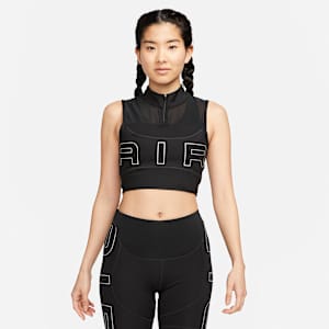 Nike Air Dri-FIT Women's 1/4-Zip Running Crop Top