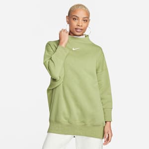 Nike Sportswear Phoenix Fleece Women's Over-Oversized Mock-Neck 3/4-Sleeve Sweatshirt