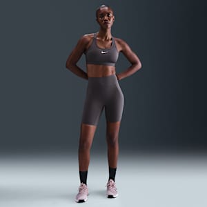 Γυναικείο ψηλόμεσο σορτς ποδηλασίας χωρίς ραφή μπροστά Nike Universa 20 cm