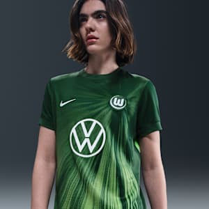 VfL Wolfsburg 2025/2026 Stadium Home Women's Nike Dri-FIT Football Replica Short-Sleeve Top