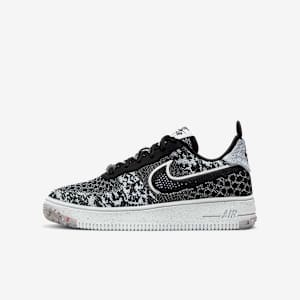 nike airforce 1 crater flyknit trainers in grey