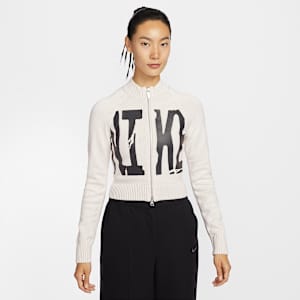 나이키 스포츠웨어 여성 타이트 그래픽 풀집 스웨터