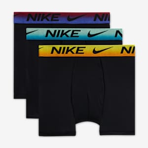 Ropa interior hasta la pretina para niños talla grande (paquete de 3) Nike Dri-FIT Ombre