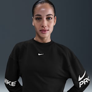 Nike Pro Women's Dri-FIT Loose Crew-Neck French Terry Sweatshirt