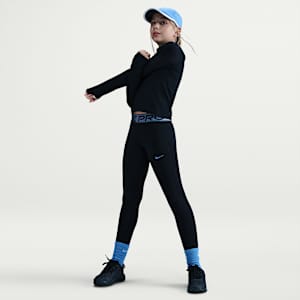 Nike Pro Older Kids' (Girls') Dri-FIT Leggings with Shine Accents