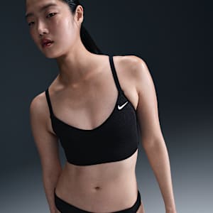 Midkini con cuello en V para mujer Nike Swim Water Texture