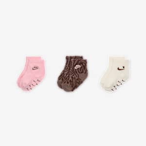Nike Wild Warmth Infant/Toddler Ribbed Gripper Socks (3 Pairs)