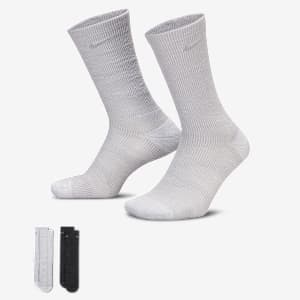 Κάλτσες μεσαίου ύψους με αντικραδασμική προστασία Nike Everyday (δύο ζευγάρια)