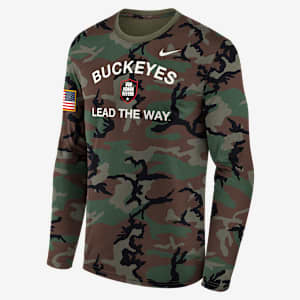 Ohio State 2025 Military Appreciation Legend Men's Nike Dri-FIT College Long-Sleeve T-Shirt