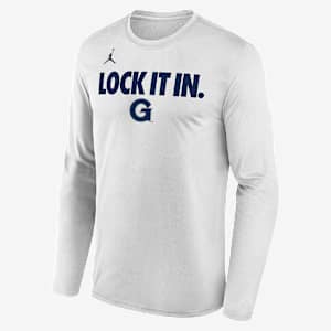 Georgetown 2026 On-Court Bench Men's Nike Dri-FIT College Long-Sleeve T-Shirt