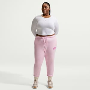 Nike Sportswear Club Fleece Women's Graphic Mid-Rise Pants (Plus Size)