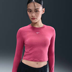 Playera de manga larga slim cropped para mujer Nike Sportswear Chill Knit