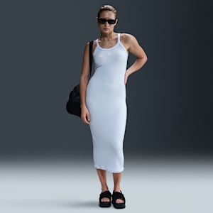 Vestido de tirantes de tela de minicanalé ajustado para mujer Nike Sportswear Chill Knit