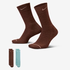 Nike Everyday Wool Cushioned Crew Socks (2 Pairs)
