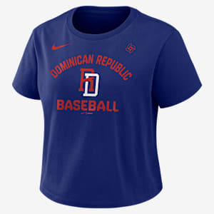 Dominican Republic National Baseball Team 2026 World Baseball Classic Mod Women's Nike Cropped T-Shirt