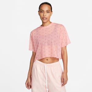 Nike Air Women's Printed Mesh Short-sleeve Crop Top