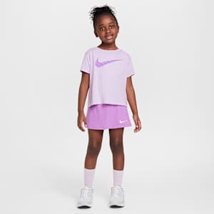 Conjunto de dos piezas de scooter de malla Swoosh Motion infantil Nike Dri-FIT