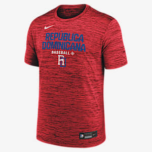 Dominican Republic National Baseball Team 2026 World Baseball Classic Velocity Men's Nike Dri-FIT T-Shirt