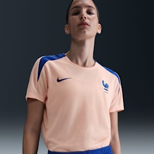 Haut de foot à manches courtes Nike Dri-FIT FFF Strike pour femme