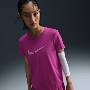 Nike One Women's Dri-FIT Short-Sleeve Graphic Running Top