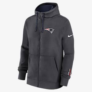 New England Patriots Playbook Page Club Men's Nike NFL Full-Zip Hoodie