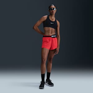 Shorts de correr Dri-FIT de tiro medio 2 en 1 para mujer Nike Swift