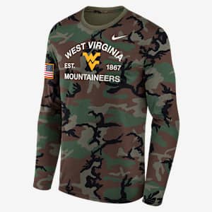 West Virginia 2025 Military Appreciation Legend Men's Nike Dri-FIT College Long-Sleeve T-Shirt