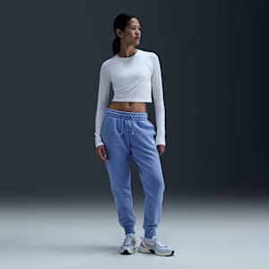 Pants de entrenamiento de tiro medio para mujer Nike Sportswear Phoenix Fleece