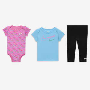 Nike Swoosh Logo 3-teiliges Bodysuit-Set für Babys (0–9 M)